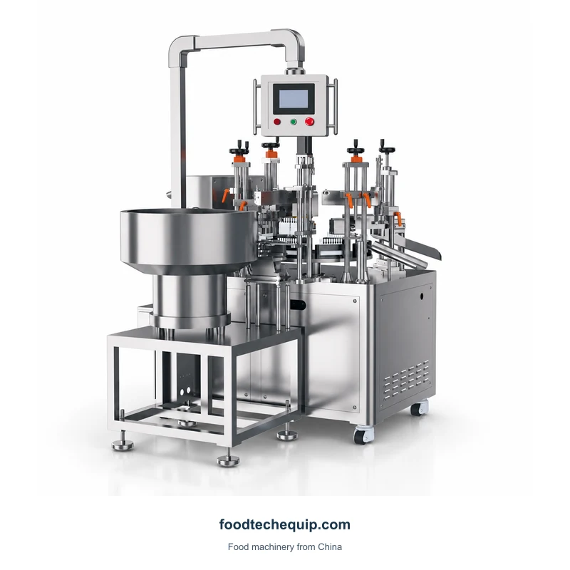 Equipment illustration of a single-dose tube filling and sealing system