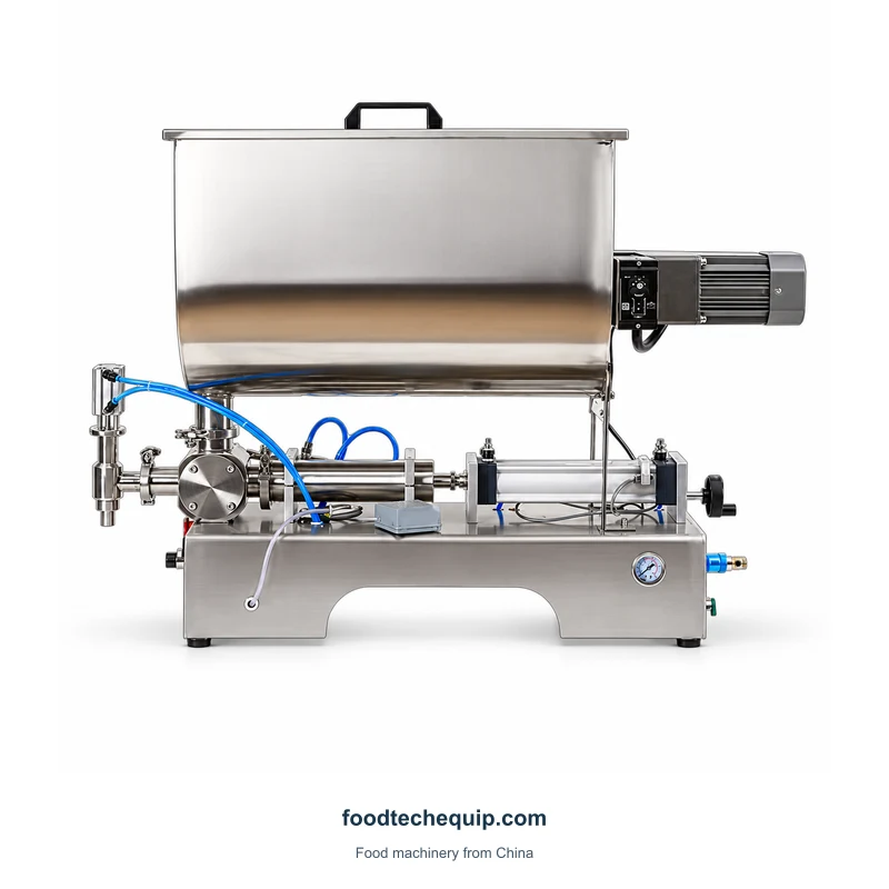 Sauce Filling Machine with Mixer equipment view